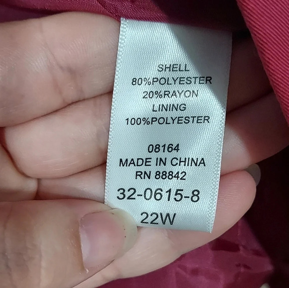 NWOT Denim 24/7 Magenta Pink Single Button Blazer in Size 22 W (Wide) - Picture 11 of 13